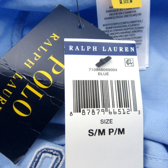 Polo Ralph Lauren Embroidered Bucket Hat Adult Size S/M Powder Blue NEW - Picture 10 of 10